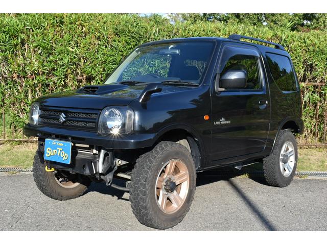 ジムニー ランドベンチャー　前オーナー様大阪府　禁煙車　５ＭＴ　シートヒーター　リフトアップ　社外マフラー　前後バンパーショート加工　車検対応（3枚目）