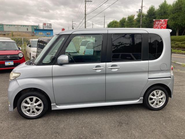 タント カスタムX 禁煙車 スマートキー オートエアコン サイドウインカーミラー CDオーディオ 燃費基準プラス5%達成車 低排出ガス車 助手席側後部スライドドア 助手席側センターピラーレス(11枚目)