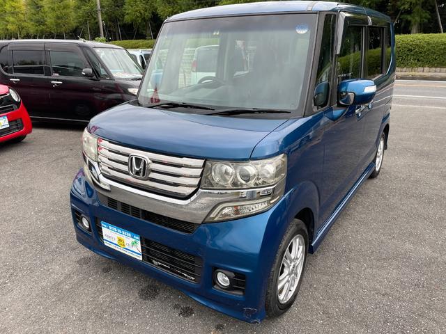 N-BOXカスタム G・Lパッケージ 禁煙車 スマートキー(スペアキー付き) 助手席側後部オートスライドドア 格納式リモコンウィンカーミラー 辞すチャージャーヘッドライト フォグランプ 純正アルミホイール(165/55R14)ETC(8枚目)