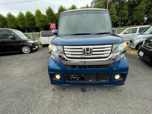 N-BOXカスタム G・Lパッケージ 禁煙車 スマートキー(スペアキー付き) 助手席側後部オートスライドドア 格納式リモコンウィンカーミラー 辞すチャージャーヘッドライト フォグランプ 純正アルミホイール(165/55R14)ETC(42枚目)