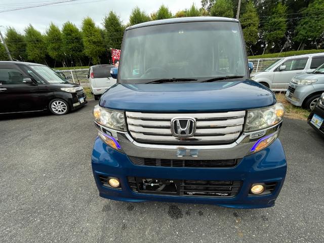 N-BOXカスタム G・Lパッケージ 禁煙車 スマートキー(スペアキー付き) 助手席側後部オートスライドドア 格納式リモコンウィンカーミラー 辞すチャージャーヘッドライト フォグランプ 純正アルミホイール(165/55R14)ETC(45枚目)
