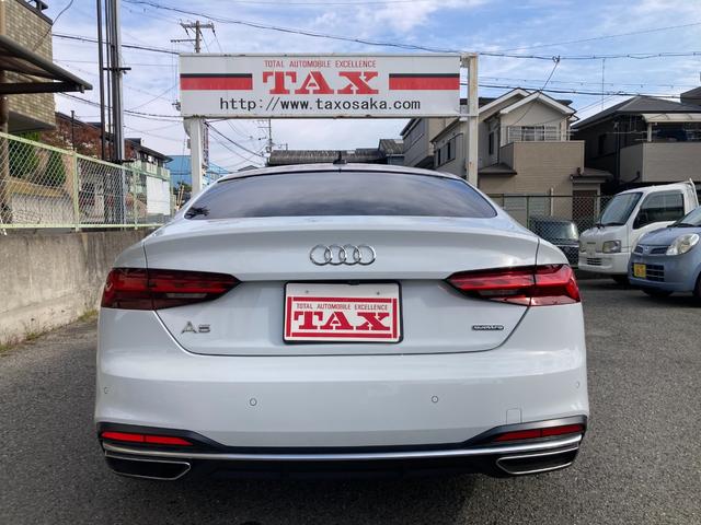 Ａ５スポーツバック ４０ＴＤＩクワトロ　アドバンスド　ラグジュアリーパッケージ　レーザーライトパッケージ　パークアシストパッケージ　パノラマサンルーフ　１９インチアルミホイール　純正ナビ　全周囲カメラ　フルセグＴＶ　全席シートヒーター　ステアリングヒータ（6枚目）