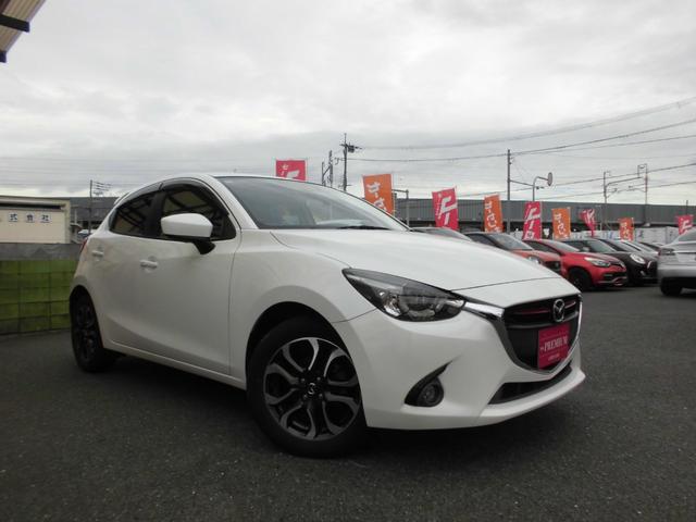 デミオ XDツーリング Lパッケージ 純正SDナビ フルセグTV LEDヘッドライト ETC クルコン BSM スマートキー プッシュスタート ヘッドアップディスプレイ スマートシティブレーキ ETC ドラレコ 取説 スペアキー(3枚目)