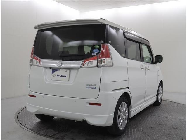 ソリオ ハイブリッドMX フルセグ メモリーナビ DVD再生 ミュージックプレイヤー接続可 バックカメラ 衝突被害軽減システム ETC 電動スライドドア HIDヘッドライト ウオークスルー ワンオーナー 記録簿(4枚目)