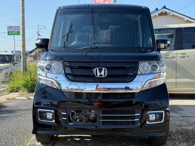 N-BOXカスタム G ターボSSブラックスタイルパッケージ 純正9インチナビ/バックカメラ/フルセグ/Bluetooth/衝突軽減ブレーキ/シートヒータ/ETC/両側パワスラ/クルコン/パドルハーフレザー/HID/LEDフォグ/ホンダD下取車/禁煙/車検整備付(50枚目)