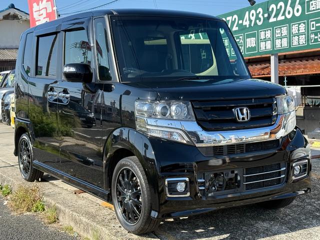 N-BOXカスタム G ターボSSブラックスタイルパッケージ 純正9インチナビ/バックカメラ/フルセグ/Bluetooth/衝突軽減ブレーキ/シートヒータ/ETC/両側パワスラ/クルコン/パドルハーフレザー/HID/LEDフォグ/ホンダD下取車/禁煙/車検整備付(51枚目)