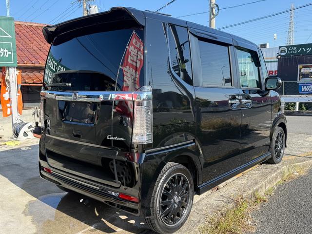 N-BOXカスタム G ターボSSブラックスタイルパッケージ 純正9インチナビ/バックカメラ/フルセグ/Bluetooth/衝突軽減ブレーキ/シートヒータ/ETC/両側パワスラ/クルコン/パドルハーフレザー/HID/LEDフォグ/ホンダD下取車/禁煙/車検整備付(55枚目)