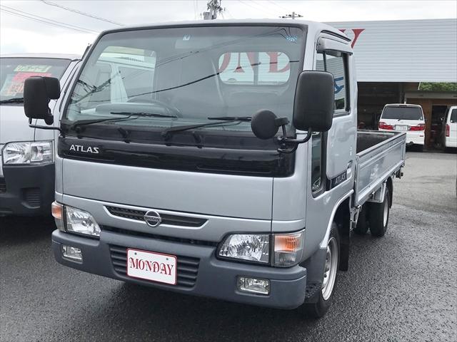 アトラストラック 日産 ロングスーパーローｄｘ ５速ミッション ダブルタイヤ 低床 最大積載量１５００ｋｇ積 純正ラジオチューナー ｅｔｃ セットアップ込み パワーウィンドウ ３００００ｋｍ 検査付き 納車後保証付き 長さ３１０ｃｍ 幅１６０ｃｍ 大阪府 ロング