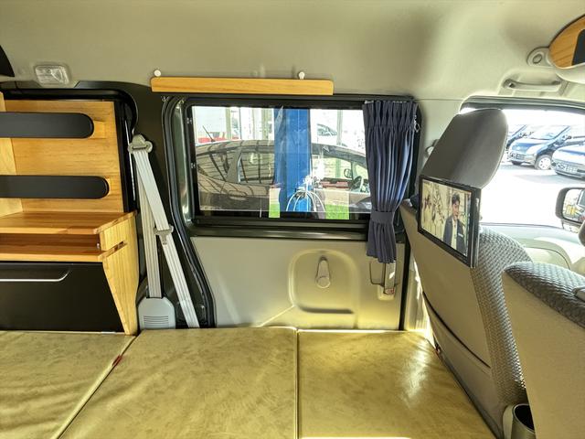 エブリイ ＰＣ　車中泊　プチキャンＴＲＹ２キット　ナビ　フルセグＴＶ　バックカメラ　ＥＴＣ　後席用モニター　ＬＥＤイルミライト　遮光カーテン　網戸　ベッドキット　タフレックルーフキャリア　ブレーキサポート（33枚目）