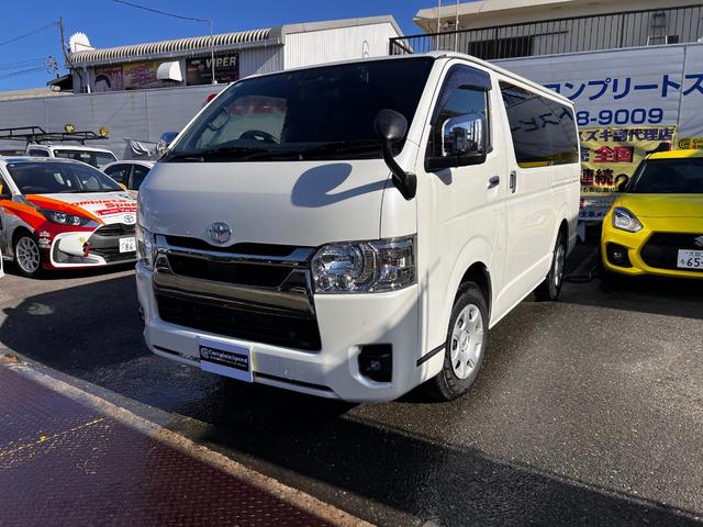 ハイエースバン スーパーＧＬ　ダークプライムＩＩ　ロングボディ　ディーゼルターボ　法人１オーナー両側パワースライドドア．デジタルインナーミラーユピテルドラレコパノラミックビューモニター　プリクラッシュブレーキ　車線逸脱警報装置　横滑り防止装置（22枚目）