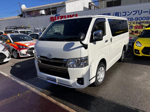 ハイエースバン スーパーＧＬ　ダークプライムＩＩ　ロングボディ　ディーゼルターボ　法人１オーナー両側パワースライドドア．デジタルインナーミラーユピテルドラレコパノラミックビューモニター　プリクラッシュブレーキ　車線逸脱警報装置　横滑り防止装置（43枚目）