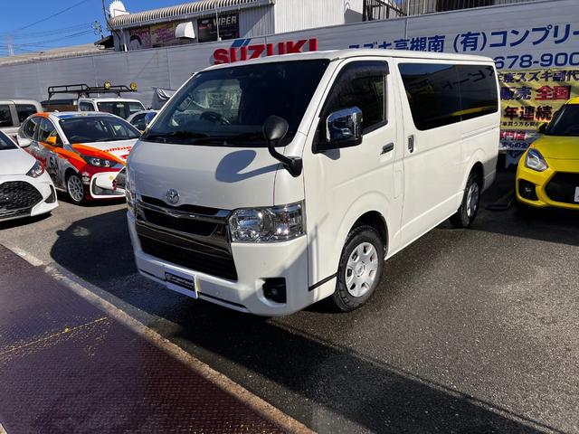 ハイエースバン スーパーＧＬ　ダークプライムＩＩ　ロングボディ　ディーゼルターボ　法人１オーナー両側パワースライドドア．デジタルインナーミラーユピテルドラレコパノラミックビューモニター　プリクラッシュブレーキ　車線逸脱警報装置　横滑り防止装置（47枚目）