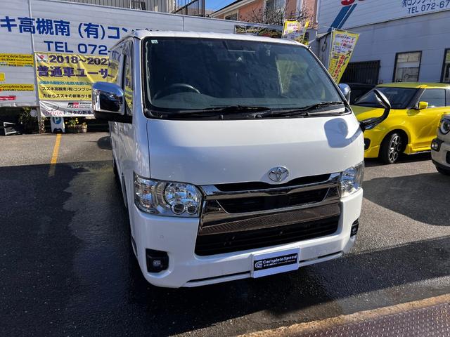 ハイエースバン スーパーＧＬ　ダークプライムＩＩ　ロングボディ　ディーゼルターボ　法人１オーナー両側パワースライドドア．デジタルインナーミラーユピテルドラレコパノラミックビューモニター　プリクラッシュブレーキ　車線逸脱警報装置　横滑り防止装置（50枚目）