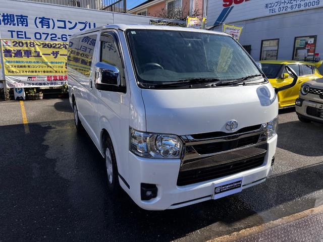 ハイエースバン スーパーＧＬ　ダークプライムＩＩ　ロングボディ　ディーゼルターボ　法人１オーナー両側パワースライドドア．デジタルインナーミラーユピテルドラレコパノラミックビューモニター　プリクラッシュブレーキ　車線逸脱警報装置　横滑り防止装置（53枚目）