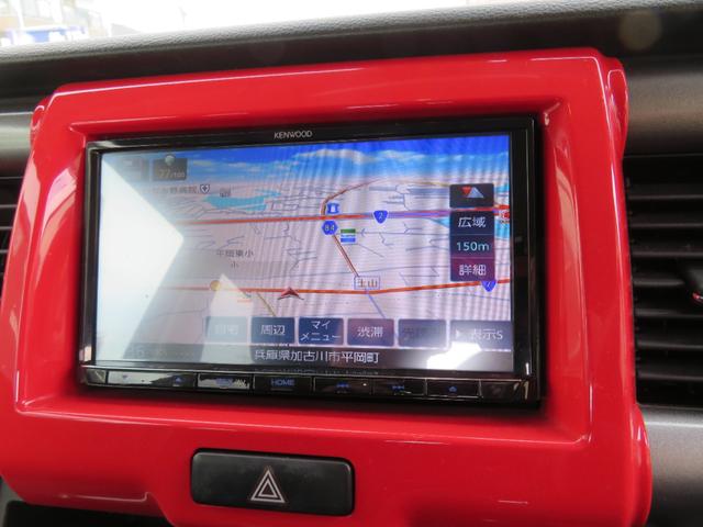 ハスラー Jスタイル ナビ テレビ 禁煙車 アイドリングストップ 記録簿 衝突安全ボディ 衝突被害軽減システム シートヒーター スマートキー オートエアコン ベンチシート ESC フルフラット(22枚目)