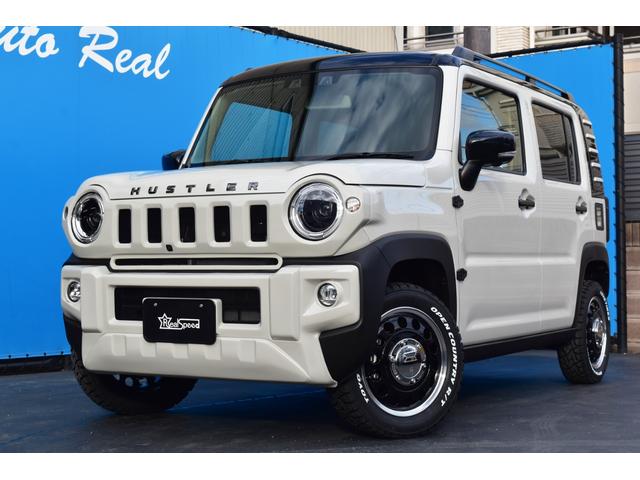 ハスラー タフワイルドターボ 全方位カメラ付9インチナビ オリジナルエアロ リアバンパーブラックペイント ガラスリッド 1インチリフトアップ CISCOtype2ホイール オープンカントリーR/Tホワイトレター マフラーカッター(2枚目)