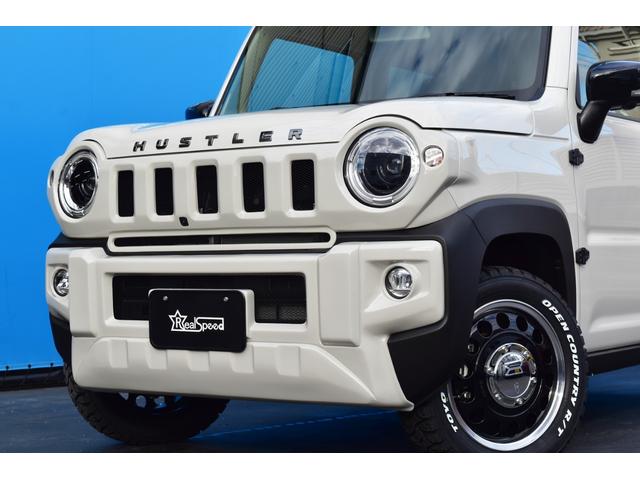 ハスラー タフワイルドターボ 全方位カメラ付9インチナビ オリジナルエアロ リアバンパーブラックペイント ガラスリッド 1インチリフトアップ CISCOtype2ホイール オープンカントリーR/Tホワイトレター マフラーカッター(3枚目)