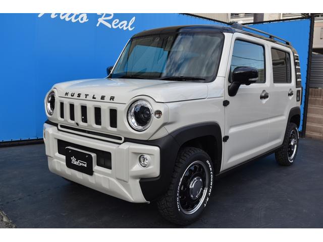 ハスラー タフワイルドターボ 全方位カメラ付9インチナビ オリジナルエアロ リアバンパーブラックペイント ガラスリッド 1インチリフトアップ CISCOtype2ホイール オープンカントリーR/Tホワイトレター マフラーカッター(6枚目)