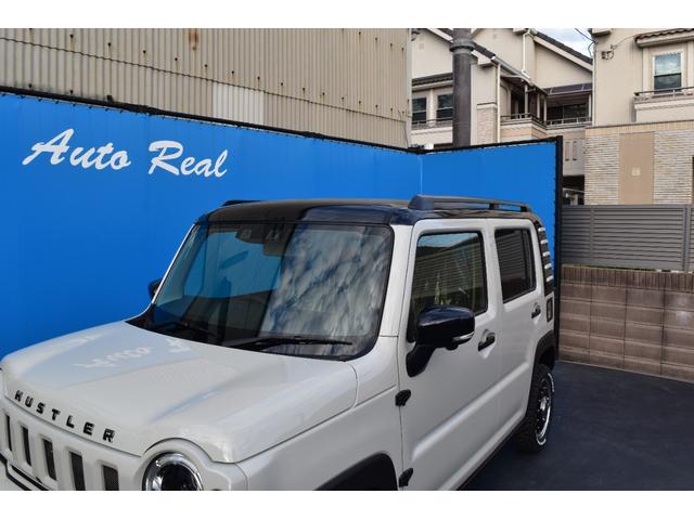 ハスラー タフワイルドターボ 全方位カメラ付9インチナビ オリジナルエアロ リアバンパーブラックペイント ガラスリッド 1インチリフトアップ CISCOtype2ホイール オープンカントリーR/Tホワイトレター マフラーカッター(18枚目)