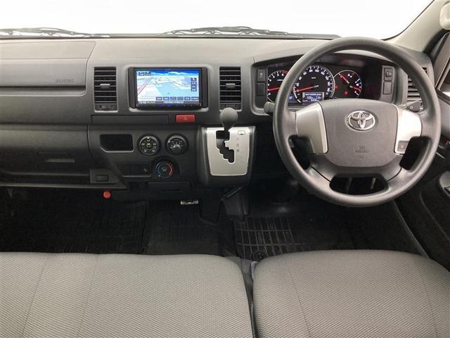 ハイエースバン ロングDX 社外ナビ 社外ドラレコ 6人乗り 積載量1250kg セーフティセンス マニュアルエアコン パワーウィンドウ(運転席) CD再生 USB接続 キーレスエントリー ETC(2枚目)