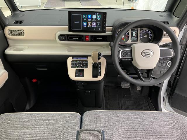 ムーヴキャンバス ストライプスＧ　９インチディスプレイオーディオ　フルセグＴＶ　全方位カメラ　シートヒーター　両Ｐスラ　純正ドラレコ　ＨＤＭＩ端子　ホットカップホルダー　ツートンカラー　スマートキー　ＬＥＤヘッドライト（2枚目）