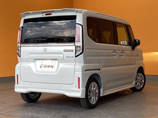 スペーシアカスタム ハイブリッドＧＳ　片側電動スライドドア　クリアランスソナー　オートクルーズコントロール　衝突被害軽減システム　電子パーキング　オートブレーキホールド　オートライト　スマートキー　電動格納ミラー　シートヒーター（8枚目）