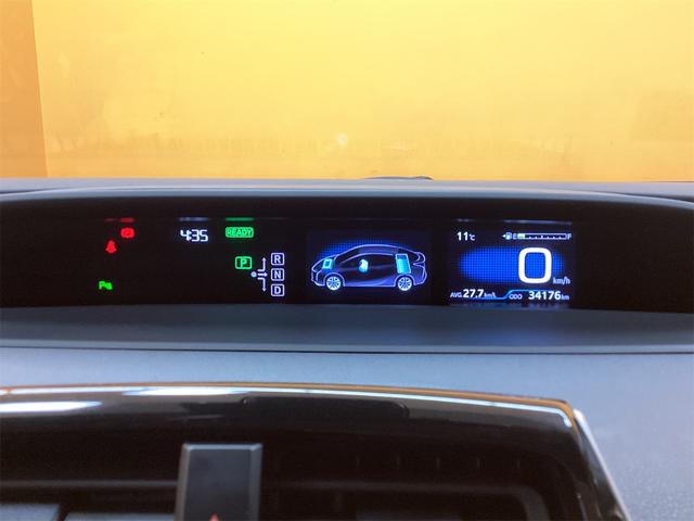 プリウス Ｓセーフティプラス　純正ナビ　ＥＴＣ２．０　クリアランスソナー　レーンアシスト　オートクルーズコントロール　パークアシスト　衝突被害軽減システム　バックカメラ　ＴＶ　アルミホイール　オートマチックハイビーム　オートライト（35枚目）