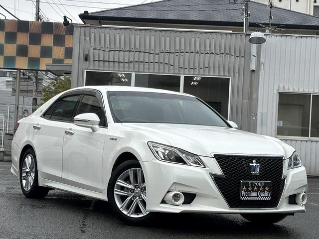 クラウンハイブリッド アスリートＳ　禁煙　メーカーナビ　フルセグテレビ　バックカメラ　スマートキー　パワーシート　シートヒーター　クルコン　ハンドルヒーター　純正１７インチアルミ（9枚目）