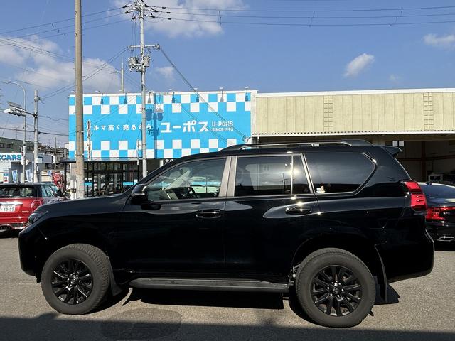 ランドクルーザープラド TX Lパッケージ マットブラックエディション 禁煙車 セーフティセンス ブラックルーフレール バックカメラ サイドカメラ エアーシート シートヒーター ETC 黒革シート 純正ナビ(15枚目)