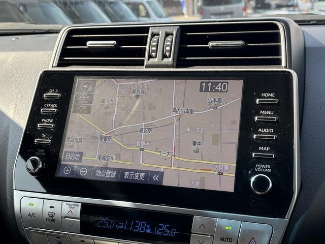 ランドクルーザープラド TX Lパッケージ マットブラックエディション 禁煙車 セーフティセンス ブラックルーフレール バックカメラ サイドカメラ エアーシート シートヒーター ETC 黒革シート 純正ナビ(34枚目)