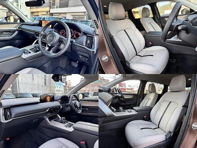 CX-80 XD Lパッケージ CarPlayナビ ドライバーモニタリング スマートブレーキサポート HUD BSM ステアリングヒーター パワーバックドア 前後シートヒーター 全周囲モニター フルセグ ベージュ革 TVキャンセラー(14枚目)