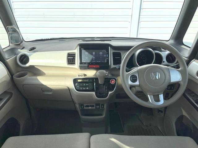 N-BOX G SSパッケージ 純正ナビ 後席モニター バックカメラ 両側電動スライドドア 衝突被害軽減システム 禁煙車 シートヒーター スマートキー HIDヘッドライト ETC オートライト オートエアコン 純正14インチAW(2枚目)