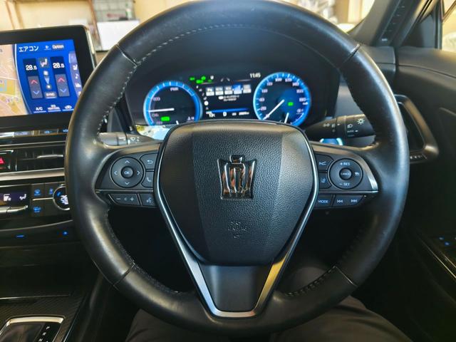 クラウンハイブリッド RS 後期型 12.3インチナビ パノラミックビューモニター ヘッドアップディスプレイ ブラインドスポットモニター 前席パワーシート&シートヒーター ステアリングヒーター ハーフレザーシート スペアキー(16枚目)