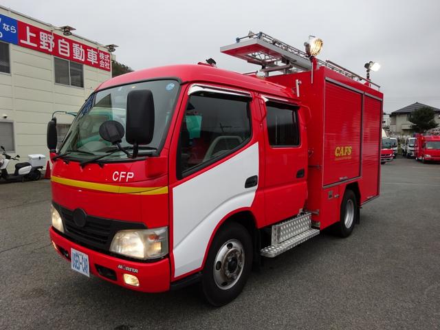 　水槽付消防車　容積６００Ｌ　モリタ　Ａ－２級　ｅ－モニタ仕様　ＣＡＦＳ付　消防用積載梯子　Ｗキャブ　５人乗り　ホースカー　準中型７．５ｔ免許対応(3枚目)