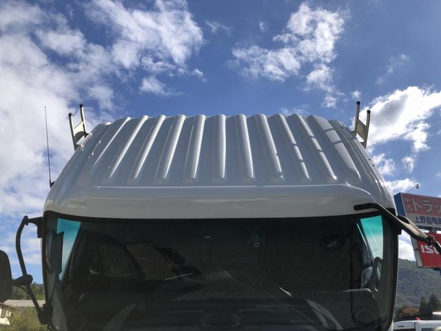 プロフィア 土砂禁深ダンプ 水密仕様 ロングダンプ 12.8t積載 新明和 舟底型 容積25.2KL 3軸1デフ ベッド付 リヤエアサス 7速MT(45枚目)