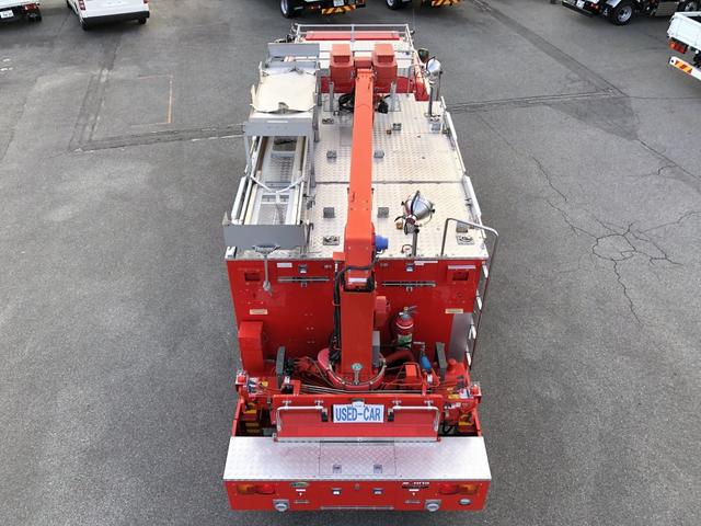 ヒノレンジャー 　増トン　救助工作車　消防車　モリタ製　Ｗキャブ　５人乗り　４ＷＤ　タダノ製３段クレーン付　前後ウインチ付　投光器　貫通式収納　ワイド角足アウトリガ（22枚目）