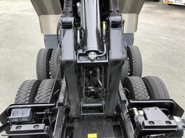 プロフィア 　土砂ダンプ　８．１トン積載　極東開発工業製　電動コボレーン付　３軸２デフ　ベッド付　５．１ｍボディ　角底一方開　７速ＭＴ　４１０馬力（35枚目）