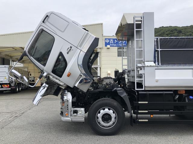 プロフィア 　土砂ダンプ　８．１トン積載　極東開発工業製　電動コボレーン付　３軸２デフ　ベッド付　５．１ｍボディ　角底一方開　７速ＭＴ　４１０馬力（42枚目）