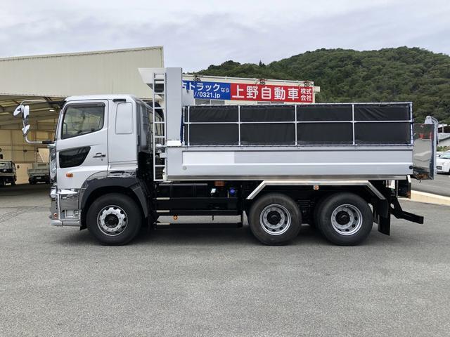 プロフィア 　土砂ダンプ　８．１トン積載　極東開発工業製　電動コボレーン付　３軸２デフ　ベッド付　５．１ｍボディ　角底一方開　７速ＭＴ　４１０馬力（44枚目）