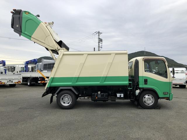 エルフトラック プレス式パッカー車 8.4m3 新明和工業製 2550kg積載 セミATスムーサーEx 連続積込 汚水タンク付 ワイド幅 ロング(5枚目)
