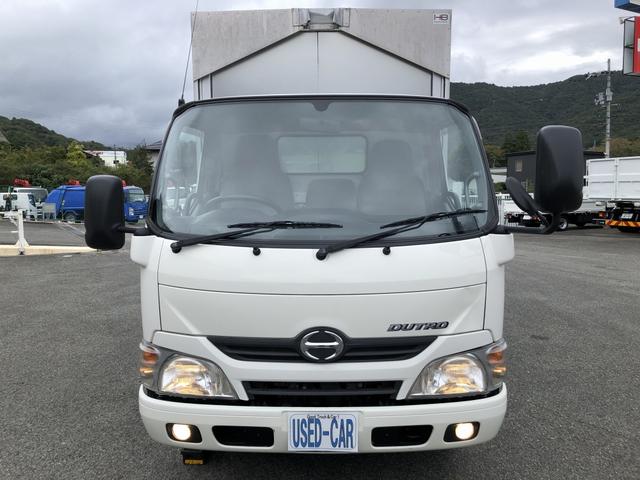 デュトロ 幌ウイング ワンタッチ幌 3トン積載 萩原ボデー製 標準幅 10尺 全低床 木製あおり3方開 床板張り アドブルー不要 136馬力(5枚目)