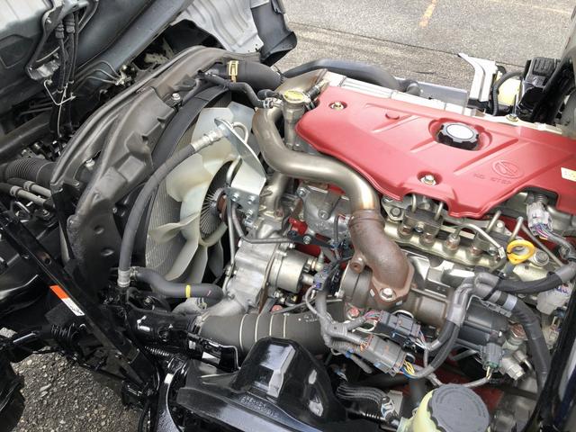 デュトロ 幌ウイング ワンタッチ幌 3トン積載 萩原ボデー製 標準幅 10尺 全低床 木製あおり3方開 床板張り アドブルー不要 136馬力(11枚目)