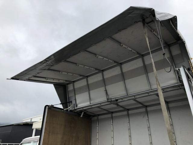 デュトロ 幌ウイング ワンタッチ幌 3トン積載 萩原ボデー製 標準幅 10尺 全低床 木製あおり3方開 床板張り アドブルー不要 136馬力(19枚目)