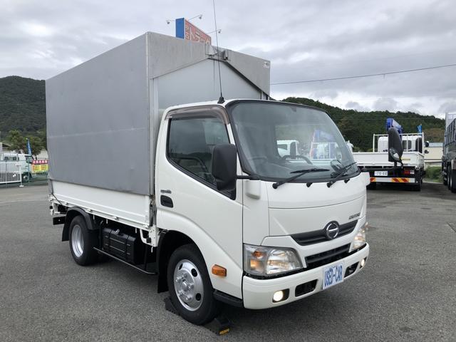 デュトロ 幌ウイング ワンタッチ幌 3トン積載 萩原ボデー製 標準幅 10尺 全低床 木製あおり3方開 床板張り アドブルー不要 136馬力(29枚目)