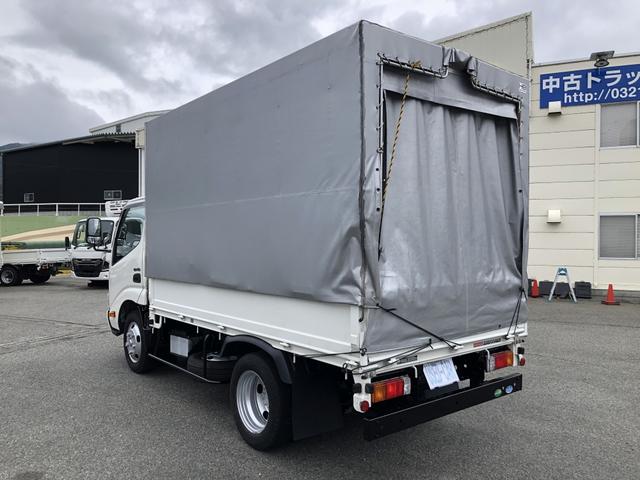 デュトロ 幌ウイング ワンタッチ幌 3トン積載 萩原ボデー製 標準幅 10尺 全低床 木製あおり3方開 床板張り アドブルー不要 136馬力(30枚目)