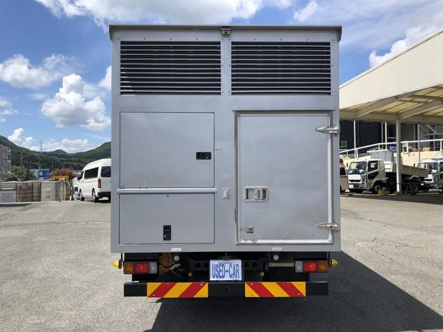 デュトロ 　移動電源車　明電舎イソノボデー製　三相３線　低電圧　２００ｋＶＡ　５５０Ａ　コマツ製ディーゼル発電機　ワイド　ロング　アドブルー不要（6枚目）