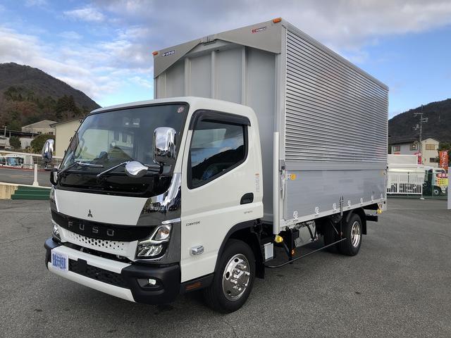 キャンター 　アルミウイング　４．０５ｔ積載　ワイド幅　ロング　全低床　１７５馬力　パブコ製　ラッシング２段　庫内長４．３ｍ　リヤ観音式扉　床板張り（3枚目）