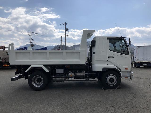 ファイター 　増トン　土砂ダンプ　新明和工業製　７．９トン積載　容積４．０ｍ３　標準幅　ベッド付　３．４ｍボディ　角底　強化一方開　２４０馬力（43枚目）