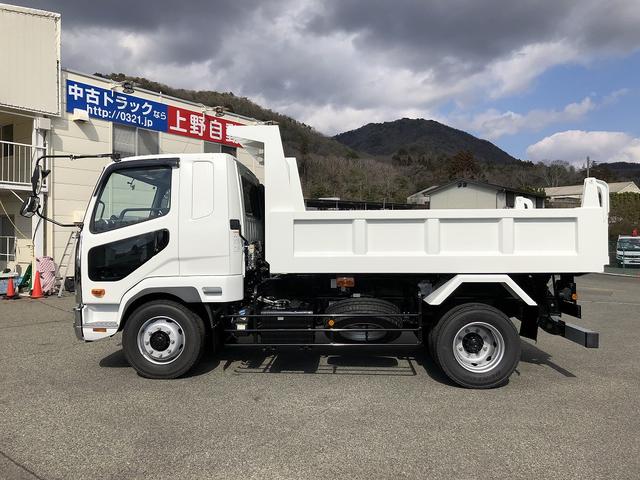 ファイター 　増トン　土砂ダンプ　新明和工業製　７．９トン積載　容積４．０ｍ３　標準幅　ベッド付　３．４ｍボディ　角底　強化一方開　２４０馬力（44枚目）