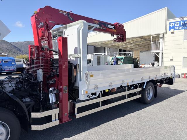 ファイター 　増トン　６段セルフクレーン　重機運搬車　古河ユニック　警報仕様　５．８トン積載　５．５ｍボディ　標準幅　ベッド付　　サニックス製造りボディ　あゆみ板付（43枚目）